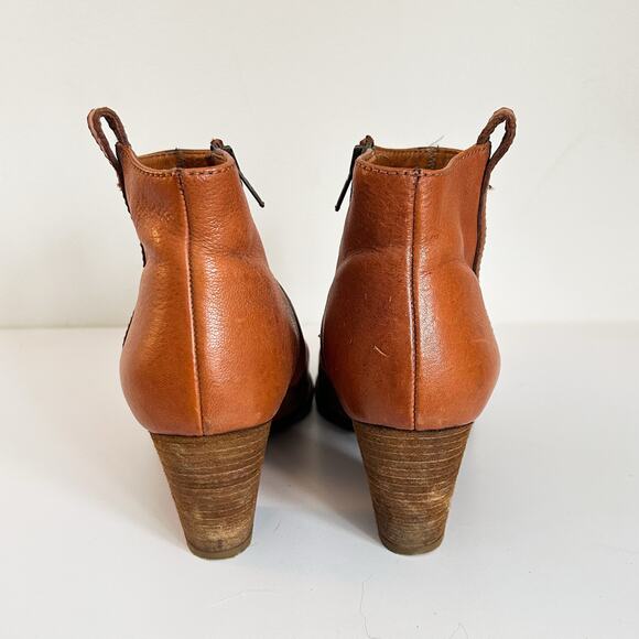 Madewell Billie Leather Ankle Bootie Tan Size 7 - Picture 5 of 6